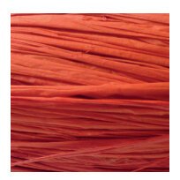 Bobine de 50g de raphia végétal coloris Rouge, longueur non standardisée de 1 à 1,20m