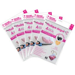 Pochette de 4 feuilles A4 de plastique dingue transparent imprimable