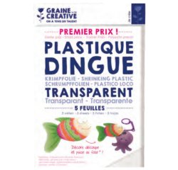 Pochette plastique fou a la couleur graine creative 20x26 cm 30 feuilles coloris        transparent