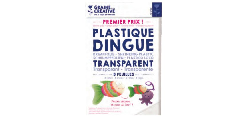 Pochette plastique fou a la couleur graine creative 20x26 cm 30 feuilles coloris        transparent