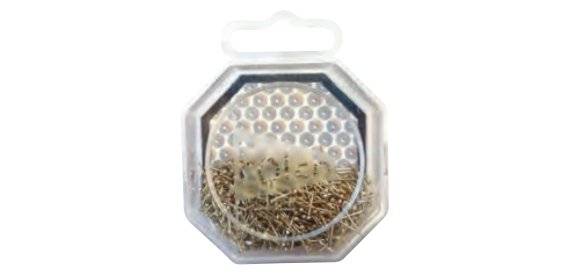 Punaises épingles argentées pour sequins 18 mm - Boîte de 50g