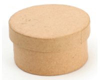 Boîte en carton à décorer forme ronde diamètre 7mm hauteur 3.9cm