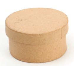 Boîte en carton à décorer forme ronde diamètre 7mm hauteur 3.9cm