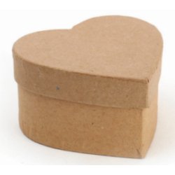 Boîte carton petit modèle coeur diamète 10,3 x 6,8 cm
