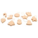 Lot de 10 formes en carton thème Noël assorties