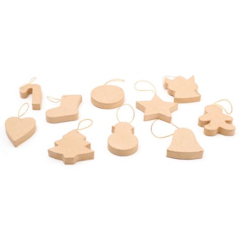 Lot de 10 formes en carton thème Noël assorties