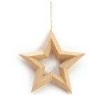 Suspension etoile graine creative carton noel          19x20x2,5cm