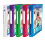 Classeur Oxford polyvision a4 dos 30mm 4 anneaux ronds couverture polypro translucide coloris assortis