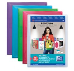 Protège-documents personnalisable Polyvision 40 pochettes - 80 vues