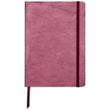 CUIRISÉ Carnet souple A5, 144 pages lignées - Cerise
