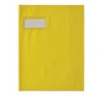 Protège-cahier elba styl'sms pvc opaque 12/100e sans phtalates porte-étiquette et étiquette 170x220mm jaune