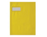 Protège-cahier elba styl'sms pvc opaque 12/100e sans phtalates porte-étiquette et étiquette 170x220mm jaune