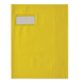 Protège-cahier elba styl'sms pvc opaque 12/100e sans phtalates porte-étiquette et étiquette 170x220mm jaune
