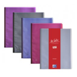 Protège-documents LUTIN VISION 80 vues, 40 pochettes. En PVC translucide. Coloris assortis