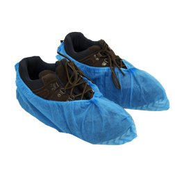 Boîte de 300 couvre-chaussures en polypropylène non-tissé Bleues antidérapant (3 sachets de 100)
