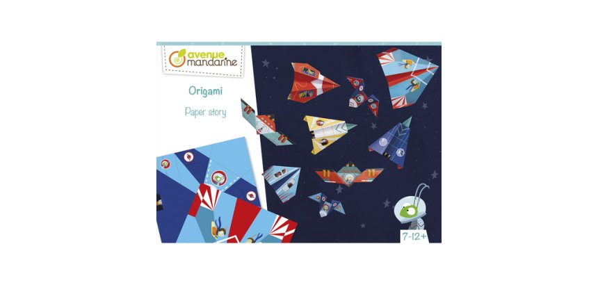 Boîte créative, Origami avions/fusées - Bleu