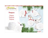 Boîte créative, Pompons à suspendre - Blanc
