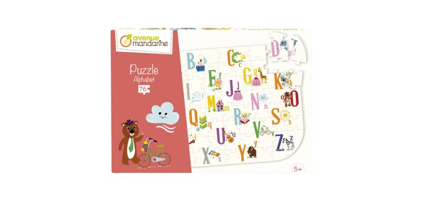 Puzzle, Abécédaire - Multicolore