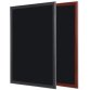 Ardoise murale Noire, cadre coloris merisier, livrée avec 2 craies et fixation L30 x H40 cm