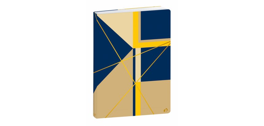 Quo Vadis - Carnet de notes - Nova - Multicolore - Pages Points (dots) et lignées - 15x21 cm - navy jaune
