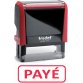 Timbre formule PAYE - Xprint à encrage automatique Rouge. Dim.empreinte 45x16mm