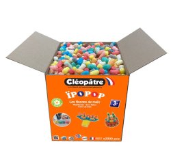 Flocon de mais cleopatre ipopop 15mm + 1 eponge + 1    guide coloris assortis pack   de 2000 flocons