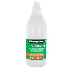 Colle cléopâtre forte reliure multi-matériaux spécial bricolage précis séchage rapide bois porcelaine flacon 1l