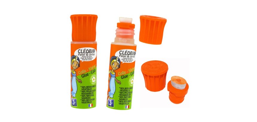 Colle scolaire cléopâtre cléobio liquide forte prise différée etendeur mousse rechargeable flacon 25g
