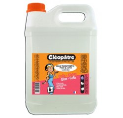 Colle scolaire cléopâtre papier carton travaux manuels sans solvant bidon 5l