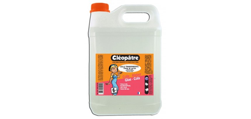 Colle scolaire cléopâtre papier carton travaux manuels sans solvant bidon 5l