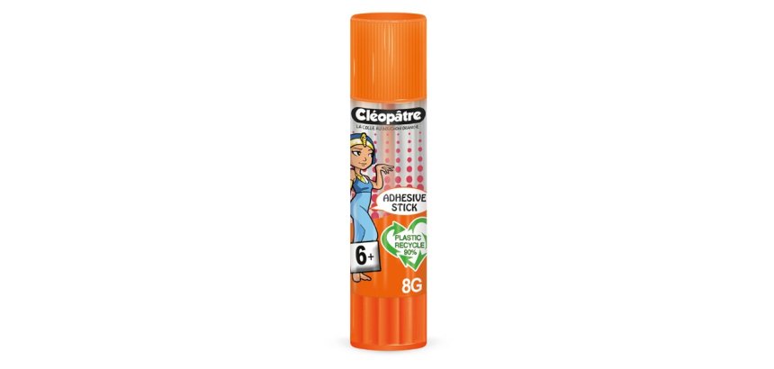 Stick de colle cleopatre invisible forte usage         intensif sans solvant carton  papier photos des 6 ans 8gr