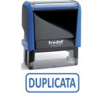 Formule commerciale trodat xprint duplicata empreinte 44x15mm encrage automatique rechargeable bleu
