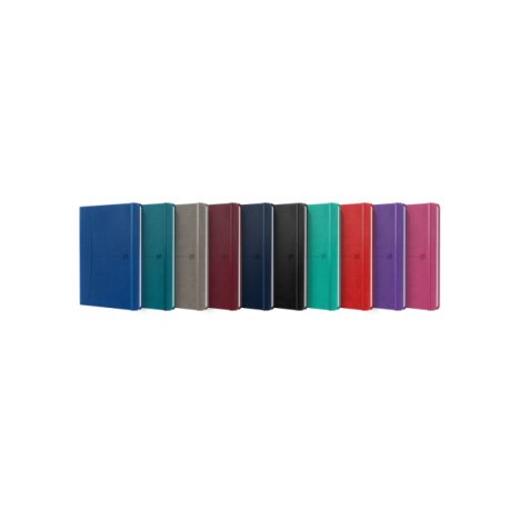 Cahier Oxford signature brochure rembordee 185x250 160p optik p. ligne 6mm+tag assorti