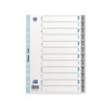Intercalaires mensuels a4 12 positions polypro 12/100 gris