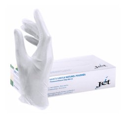Boîte distributrice de 100 Gants en vinyle poudrés économique Longueur 24 cm Ambidextres Taille 8-9