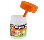 Pot de colle blanche cleopatre en pate de 35gr a   l'odeur d'amande avec spatule