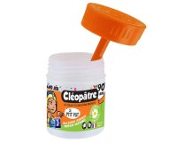 Pot de colle blanche cleopatre en pate de 35gr a   l'odeur d'amande avec spatule