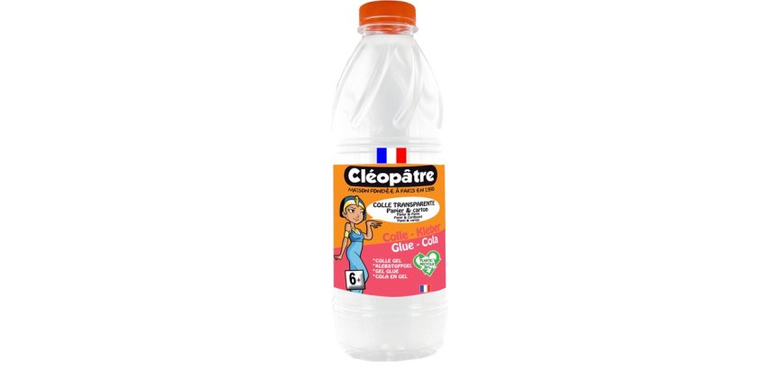 Colle scolaire cléopâtre papier carton travaux manuels sans solvant bidon 1l