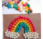 Flocon de mais cleopatre ipopop 15mm + 1 eponge + 1    guide coloris assortis pack   de 2000 flocons