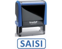 Formule commerciale trodat xprint saisi le empreinte 44x15mm encrage automatique rechargeable bleu