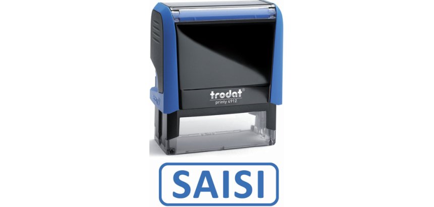 Formule commerciale trodat xprint saisi le empreinte 44x15mm encrage automatique rechargeable bleu