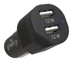 Chargeur voiture allume-cigare Noir 2xUSB-A 4,8A, 24W GR6047