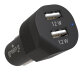 Chargeur voiture allume-cigare Noir 2xUSB-A 4,8A, 24W GR6047