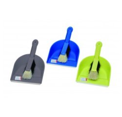 Set pelle balayette - bord caoutchouc intégré - 205 x 350 mm
