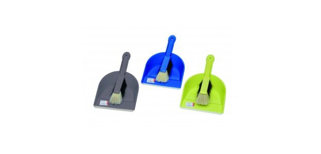 Set pelle balayette - bord caoutchouc intégré - 205 x 350 mm
