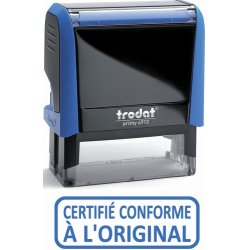 Timbre formule CERTIFIE CONFORME A L'ORIGINAL - Xprint à encr.auto.Bleu. Dim.empreinte 45x16mm