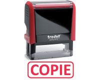 Formule commerciale trodat xprint copie empreinte 44x15mm encrage automatique rechargeable rouge