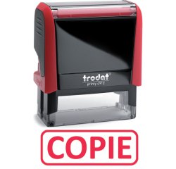 Formule commerciale trodat xprint copie empreinte 44x15mm encrage automatique rechargeable rouge