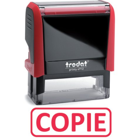 Timbre formule COPIE - Xprint à encrage automatique Rouge. Dim.empreinte 45x16mm