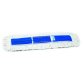 Lot de 2 Franges 2 x 1 mètre en coton écru, boutons pression Bleu, pour balais ciseaux